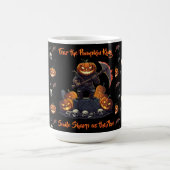 🖤 Citrouille noir Roi Halloween Mug 🎃 (Centre)