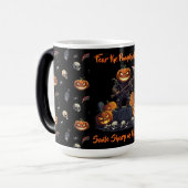 🖤 Citrouille noir Roi Halloween Mug 🎃 (Devant gauche)