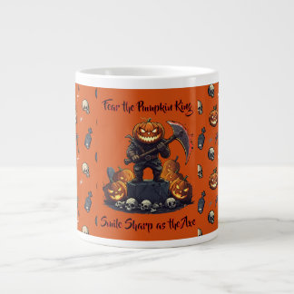 🖤 Citrouille noir Roi Halloween Mug 🎃
