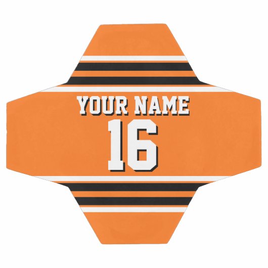 Citrouille Orange Blk Team Jersey Numéro personnal (Plat)