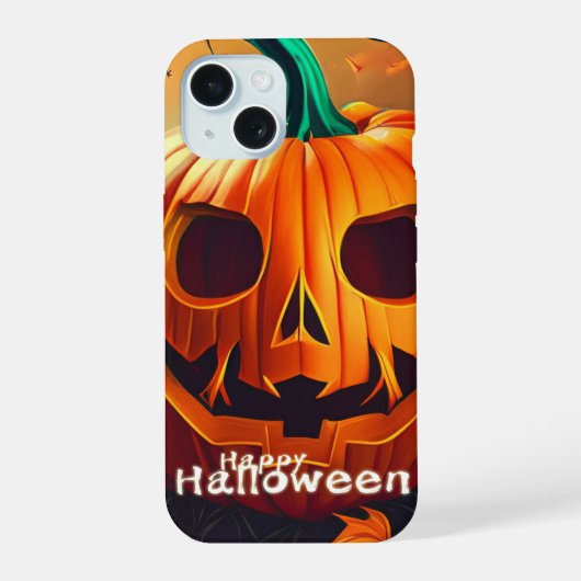 Citrouille orange effrayante avec visage, Hallowee (Verso)