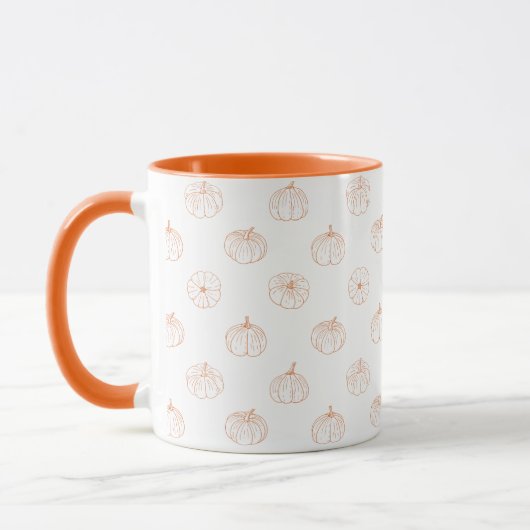 Citrouille orange moderne Halloween Café Mug d'aut (Gauche)