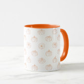 Citrouille orange moderne Halloween Café Mug d'aut (Devant droit)