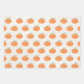 Citrouille orange sur papier cadeau beige (Devant 3)