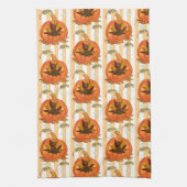 Citrouille Orange Turquie serviette de cuisine (Vertical)