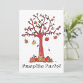 Citrouille Party, Halloween Party Invitation (Debout devant)