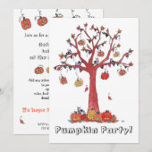 Citrouille Party, Halloween Party Invitation (Devant / Derrière)