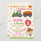 Citrouille patch anniversaire invitation à l'autom (Devant / Derrière)