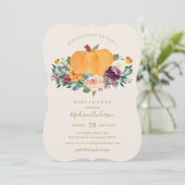 Citrouille Patch Baby shower Invitation Automne (Debout devant)