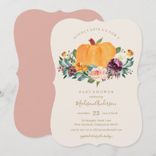 Citrouille Patch Baby shower Invitation Automne