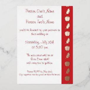 Citrouille Patch dans Cherry Foil Invitation