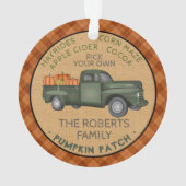 Citrouille Patch Farm Rustic Fall Plaid Camion Vin (dos)