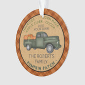 Citrouille Patch Farm Rustic Fall Plaid Camion Vin (devant)