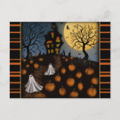Citrouille Patch Ghosts Hauntion Carte postale Hal (Devant)