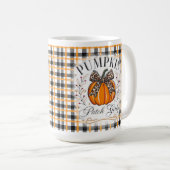 Citrouille Patch Girly Fall Coffee Mug (Devant droit)