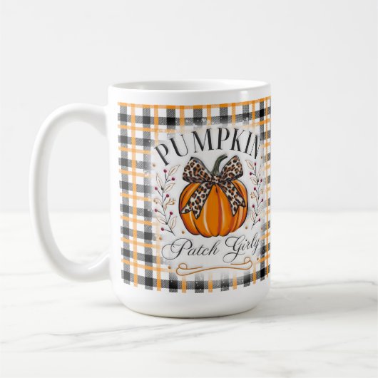 Citrouille Patch Girly Fall Coffee Mug (Gauche)