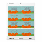 Citrouille Patch Halloween Étiquettes de cuisson (Feuille entière)