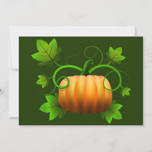 Citrouille Patch Halloween Party Invitation (Dos)
