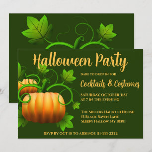 Citrouille Patch Halloween Party Invitation