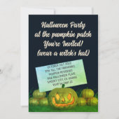 Citrouille Patch Halloween Party Invitation (Devant)