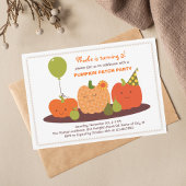 Citrouille Patch Invitation Anniversaire