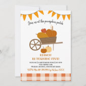 Citrouille Patch Invitation Anniversaire (Devant)