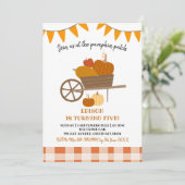 Citrouille Patch Invitation Anniversaire (Debout devant)