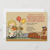Citrouille Patch Invitation Fille Anniversaire (Devant)