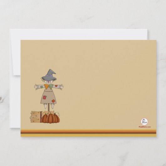 Citrouille Patch Invitation Fille Anniversaire (Dos)