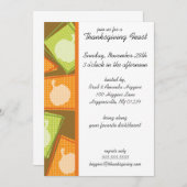 Citrouille Patch Thanksgiving Party Invitations (Devant / Derrière)