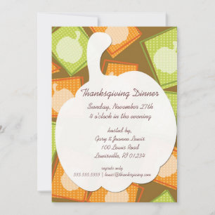Citrouille Patch Thanksgiving Party Invitations