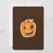 Citrouille Perfection Halloween Fête Invitation (Dos)
