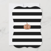 Citrouille petite fille douche invitation rose et (Dos)