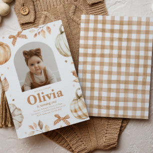 Citrouille photo Invitation d'anniversaire