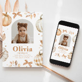 Citrouille photo Invitation d'anniversaire