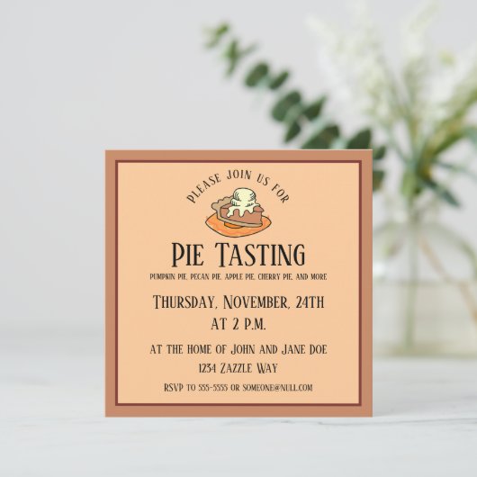 Citrouille Pie a la Mode Invitation (Debout devant)