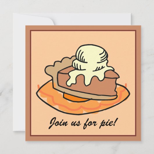 Citrouille Pie a la Mode Invitation (Dos)