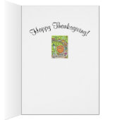 CITROUILLE PIE PARADE THANKSGIVING GREETING CARD V (Intérieur (Droit))
