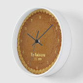 Citrouille Pie Pie O'Clock Horloge personnalisée (Angle)