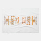 Citrouille Pie Recette Serviette de cuisine - Rust (Horizontal)