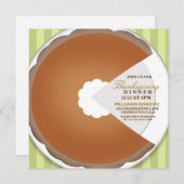 Citrouille Pie Thanksgiving Dîner Invitation (Devant / Derrière)