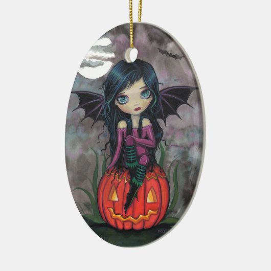 Citrouille Pixie Cute Vampire Ornement d'Halloween (Gauche)
