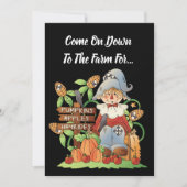Citrouille pomme hayrides ferme invitation (Devant)