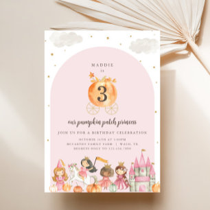 Citrouille Princesse Anniversaire Fête Invitation