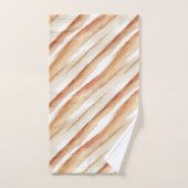 Citrouille Rayures Latte Pêche   (Serviette à main)