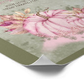 Citrouille ROSE - Affiche de mariage (Coin)