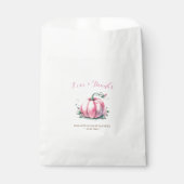 Citrouille rose Baby shower Bonbons Favoriser Sacs (Devant)