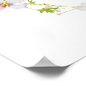 Citrouille rose Bow Floral Baby shower Affiche de  (Coin)