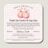 Citrouille rose En vichy boulangerie Étiquette ali