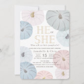 Citrouille rose et bleu Genre Reveillez Invitation (Devant)